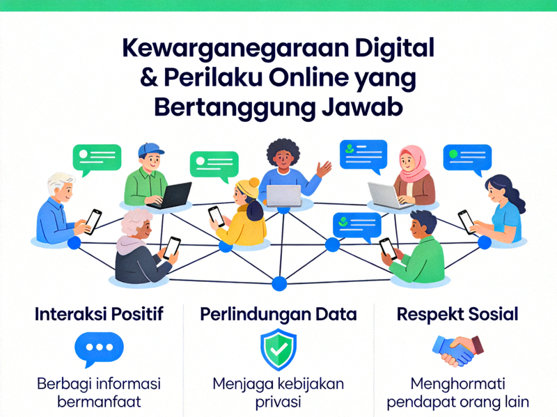 Konsep kewarganegaraan digital dan perilaku online yang bertanggung jawab dalam masyarakat terhubung